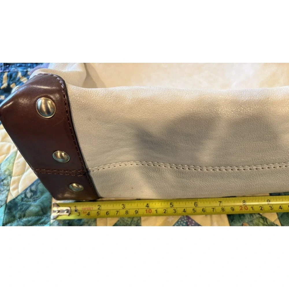Michael Kors Women's Hobo Bag Joplin Large Soft Leather White PebbleGold Hinge